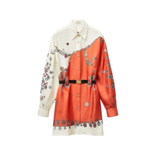 26FW 베르사체 숏 원피스 1A18636 1025495 5O360 ORANGE