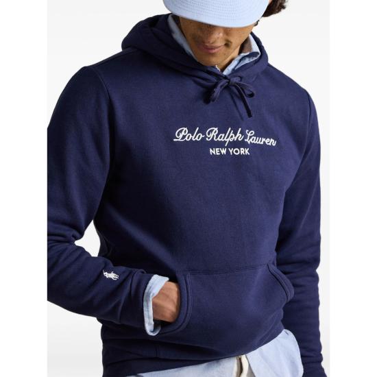 26FW 랄프 로렌 후드 티셔츠 710B26089004 NAVY BLUE - RALPH LAUREN
