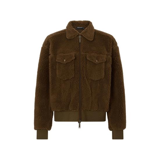 26FW 디스퀘어드2 봄버 자켓 S25602 S74AM1719 136 BROWN