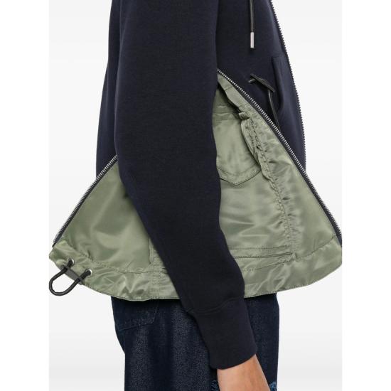26FW 사카이 후드 티셔츠 SCW 343 212 BLUE GREEN - SACAI
