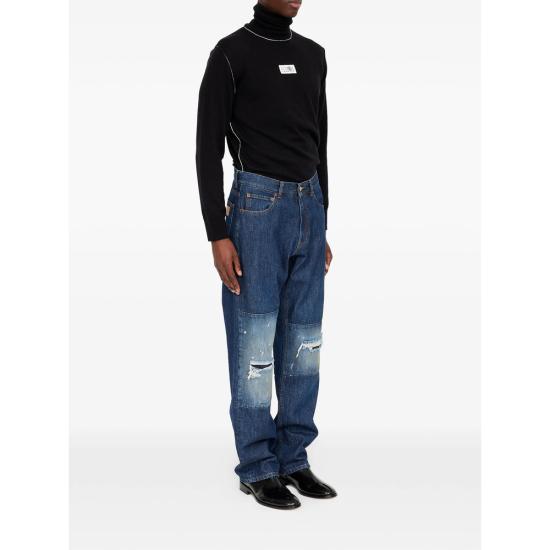 26FW MM6 메종마르지엘라 스트레이트 팬츠 M30055 SH0LA0043 967 BLUE - MM6 MAISON MARGIELA