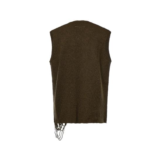 26FW MM6 메종마르지엘라 니트 베스트 M13283 SH0FB0026 727S GREEN - MM6 MAISON MARGIELA