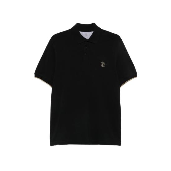 26FW 브루넬로 쿠치넬리 피케 폴로 셔츠 ME8548788 CZ178 BLACK