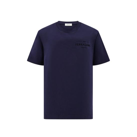 26FW 살바토레 페라가모 반팔 티셔츠 145920 0796592 BLU BLUE