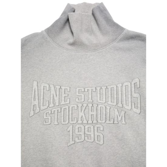 26FW 아크네 스튜디오 플리스 로고 스웨트셔츠 플리스 로고 스웨트셔츠 AI0193 GREYM - ACNE STUDIOS