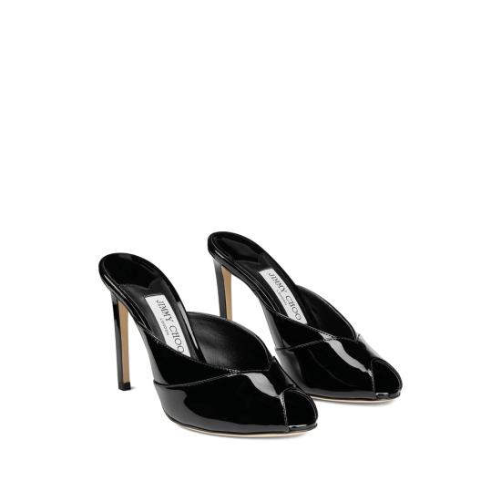 26FW 지미추 슈즈 BRIGITTE MULE 100 PAT BLACK - JIMMY CHOO