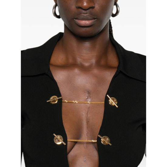 26FW 엘리자베타프랜치 폴로 티셔츠 BK06S66E2 110 BLACK - ELISABETTA FRANCHI