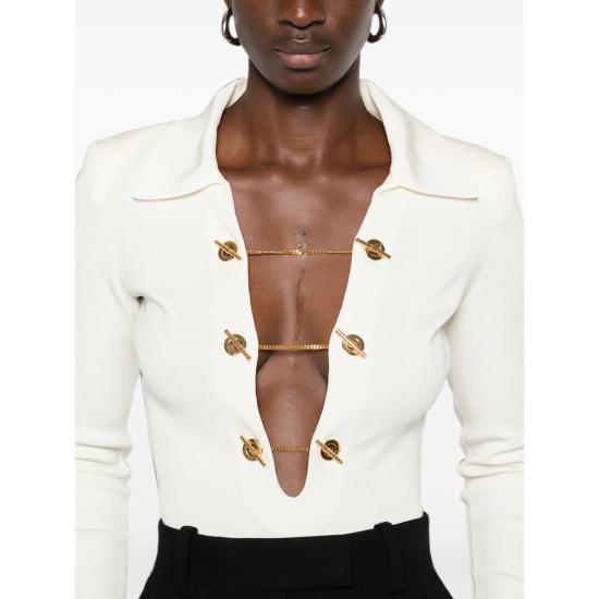 26FW 엘리자베타프랜치 폴로 티셔츠 BK06S66E2 193 WHITE - ELISABETTA FRANCHI