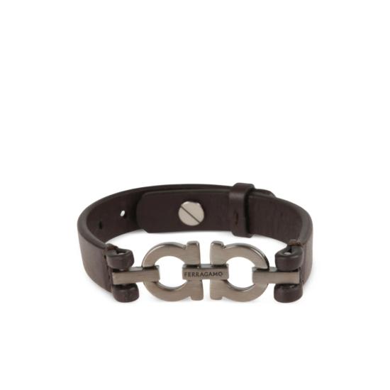 26FW 살바토레 페라가모 브레이슬릿 770384 0785723 RUTBK BROWN SILVER