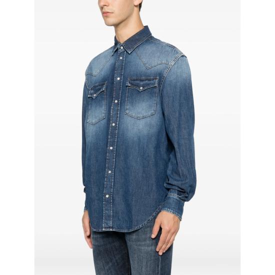 26FW 돈답 데님 셔츠 UC343R MY5 800 BLUE - DONDUP