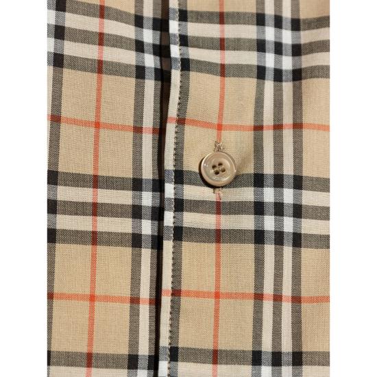 26FW 버버리 반팔 셔츠 8130243 RADMAR CHK B9368 NEUTRALS BROWN - BURBERRY