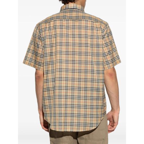 26FW 버버리 반팔 셔츠 8130243 RADMAR CHK B9368 NEUTRALS BROWN - BURBERRY