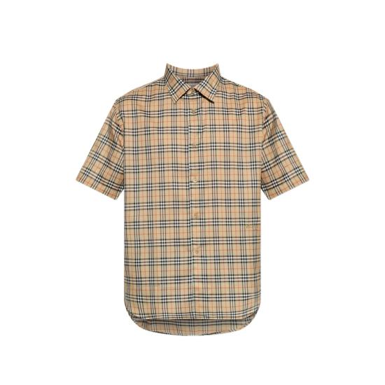 26FW 버버리 반팔 셔츠 8130243 RADMAR CHK B9368 NEUTRALS BROWN