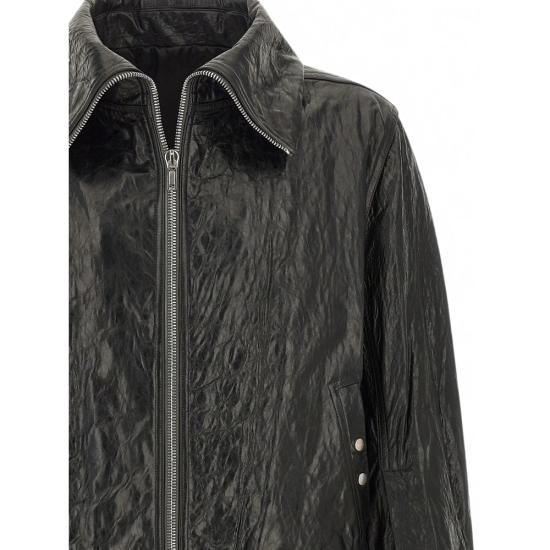 26FW 릭 오웬스 가죽 자켓 RU02F4751 LBE 09 BLACK - RICK OWENS