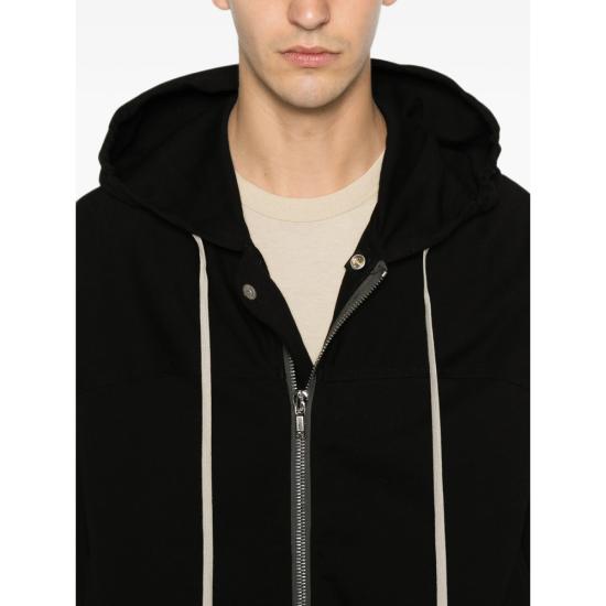 26FW 릭 오웬스 후드 티셔츠 RU02F4241 BA 09 BLACK - RICK OWENS
