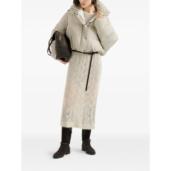26FW 브루넬로 쿠치넬리 미디 원피스 MRG562A90 CEZ53 NEUTRALS - BRUNELLO CUCINELLI