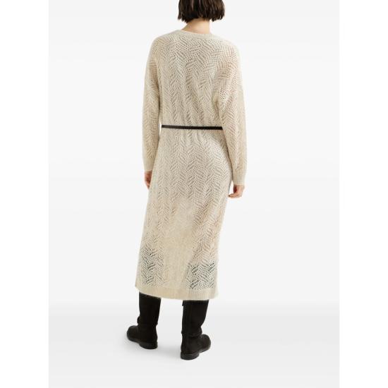 26FW 브루넬로 쿠치넬리 미디 원피스 MRG562A90 CEZ53 NEUTRALS - BRUNELLO CUCINELLI