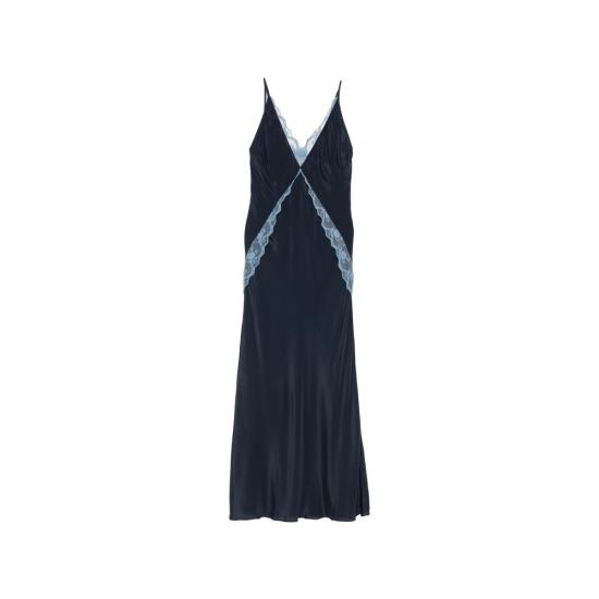 26FW 서 더 레이블 미디 원피스 SIR226 1035 NAVY BLUE