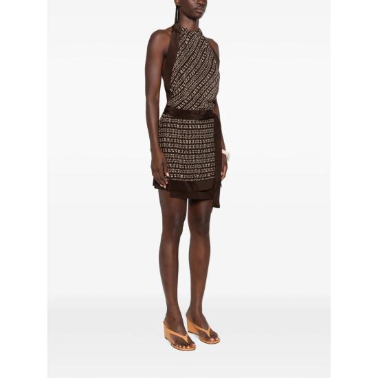 26FW 서 더 레이블 숏 원피스 SIR226 1003 TISPL BROWN NEUTRALS - SIR. THE LABEL