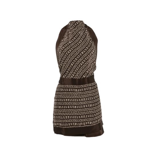 26FW 서 더 레이블 숏 원피스 SIR226 1003 TISPL BROWN NEUTRALS
