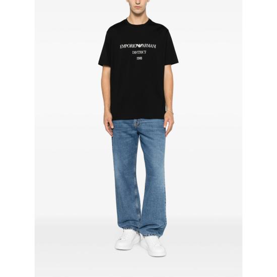 26FW 엠포리오 아르마니 반팔 티셔츠 AF29523 EM007283 UC001 BLACK - EMPORIO ARMANI