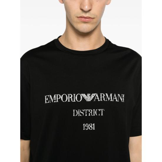 26FW 엠포리오 아르마니 반팔 티셔츠 AF29523 EM007283 UC001 BLACK - EMPORIO ARMANI