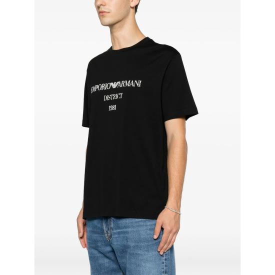 26FW 엠포리오 아르마니 반팔 티셔츠 AF29523 EM007283 UC001 BLACK - EMPORIO ARMANI