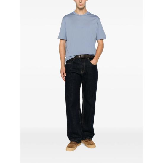 26FW 엠포리오 아르마니 반팔 티셔츠 AF13669 EM004583 M9141 BLUE - EMPORIO ARMANI