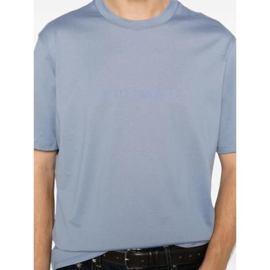 26FW 엠포리오 아르마니 반팔 티셔츠 AF13669 EM004583 M9141 BLUE - EMPORIO ARMANI