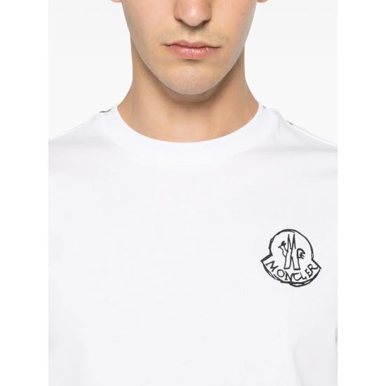 26FW 몽클레어 폴로 티셔츠 89AUG 8C000 25 00A WHITE - MONCLER