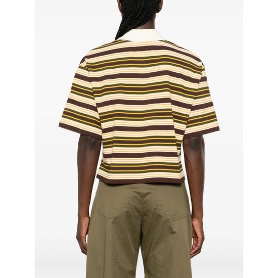 26FW 몽클레어 폴로 티셔츠 89BHU 8A000 04 F20 BROWN YELLOW - MONCLER