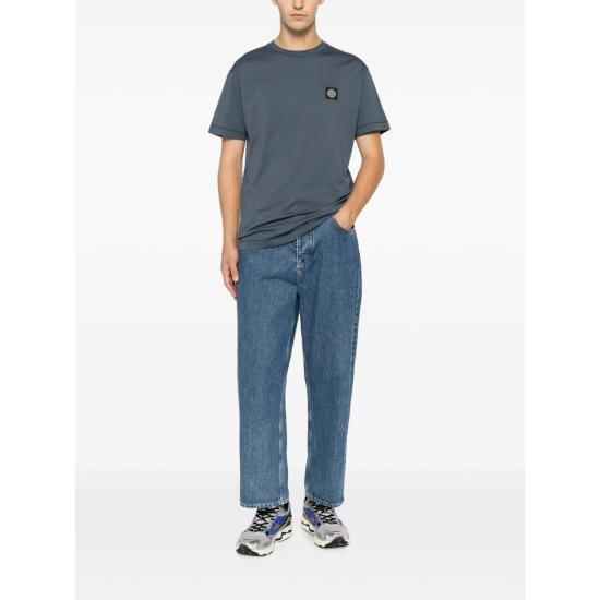 26FW 스톤 아일랜드 반팔 티셔츠 152100027 S0013 V002E BLUE - STONE ISLAND