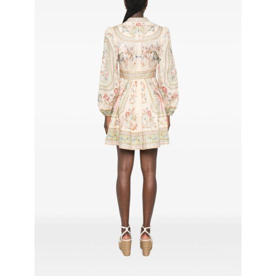 26FW 짐머만 원피스 0932DSS264 FLORA NEUTRALS GREEN - ZIMMERMANN