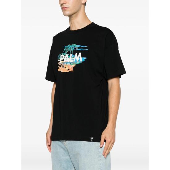 26FW 팜앤젤스 반팔 티셔츠 PAMAA001J R004 1084 BLACK - PALM ANGELS