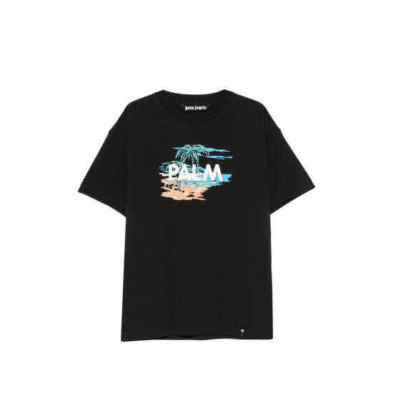 26FW 팜앤젤스 반팔 티셔츠 PAMAA001J R004 1084 BLACK