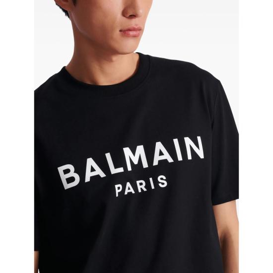 26FW 발망 반팔 티셔츠 GH1EG000 BD45 EAB BLACK - BALMAIN
