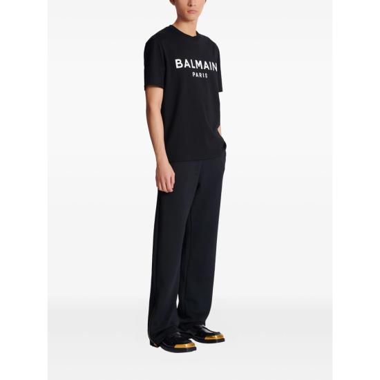 26FW 발망 반팔 티셔츠 GH1EG000 BD45 EAB BLACK - BALMAIN
