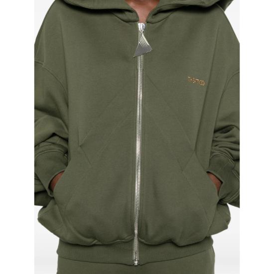 26FW 디 아티코 후드 티셔츠 261WCF00015 JJF007AA 724 GREEN - THE ATTICO