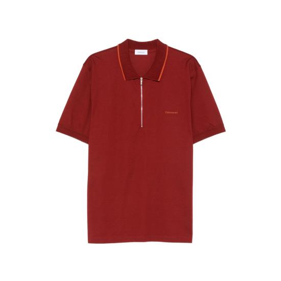 26FW 살바토레 페라가모 폴로 티셔츠 144797 0795877 RUGGI RED