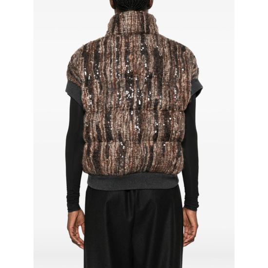 26FW 브루넬로 쿠치넬리 베스트 M0NLR7183P CBS28 BROWN NEUTRALS - BRUNELLO CUCINELLI