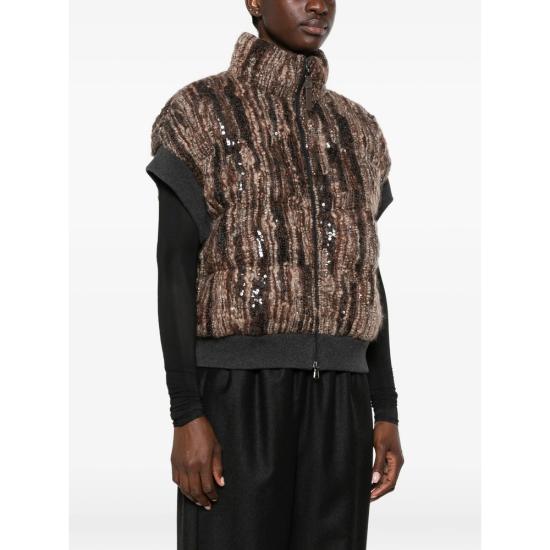 26FW 브루넬로 쿠치넬리 베스트 M0NLR7183P CBS28 BROWN NEUTRALS - BRUNELLO CUCINELLI