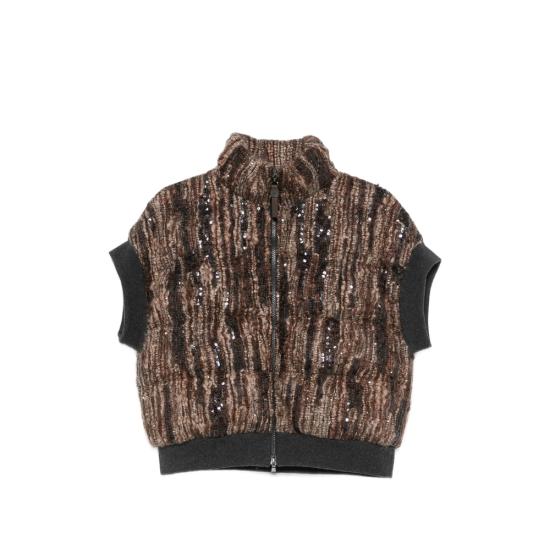 26FW 브루넬로 쿠치넬리 베스트 M0NLR7183P CBS28 BROWN NEUTRALS