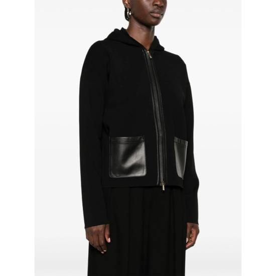 26FW 막스마라 스튜디오 후드 티셔츠 MSTCOLIMBO 010F 003 BLACK - MAX MARA STUDIO