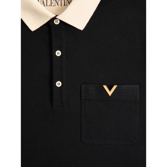 26FW 발렌티노 가라바니 폴로 티셔츠 9V3MH01KBGT 9RA BLACK - VALENTINO GARAVANI