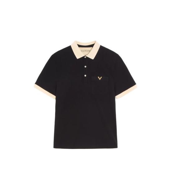 26FW 발렌티노 가라바니 폴로 티셔츠 9V3MH01KBGT 9RA BLACK