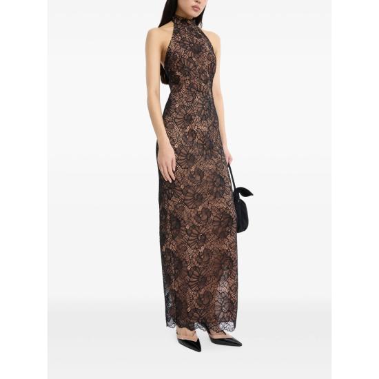 26FW 로테이트 롱 원피스 116266100 LACE HALTE 100 BLACK NEUTRALS - ROTATE
