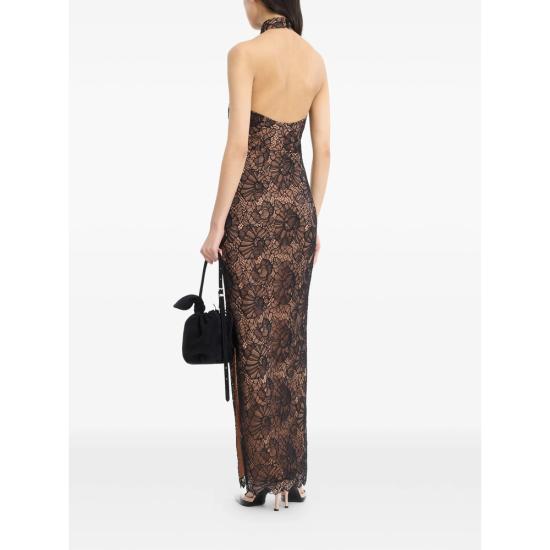 26FW 로테이트 롱 원피스 116266100 LACE HALTE 100 BLACK NEUTRALS - ROTATE