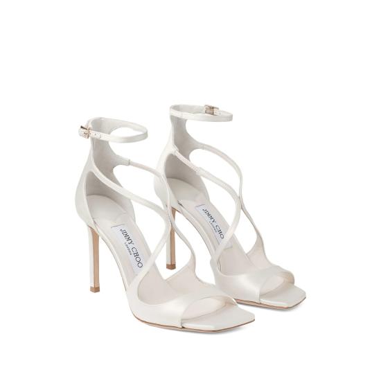 26FW 지미추 슈즈 AZIA 95 SAT IVORY WHITE - JIMMY CHOO