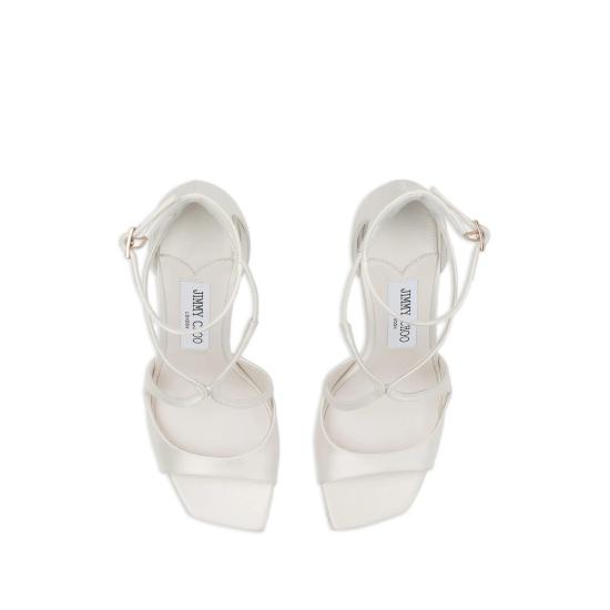 26FW 지미추 슈즈 AZIA 95 SAT IVORY WHITE - JIMMY CHOO