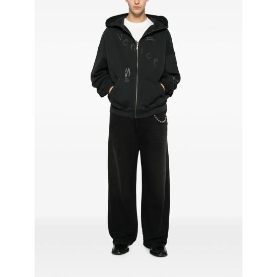26FW 팜앤젤스 후드 티셔츠 PAMBE001F L001 1110 BLACK - PALM ANGELS